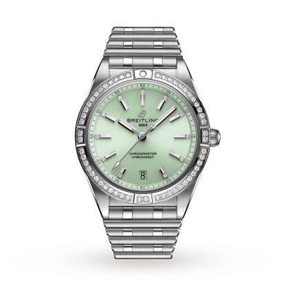 hurtowy luksus Breitling Chronomat Automatic 36 Mint Green Zegarek ze stali nierdzewnej A10380591L1A1