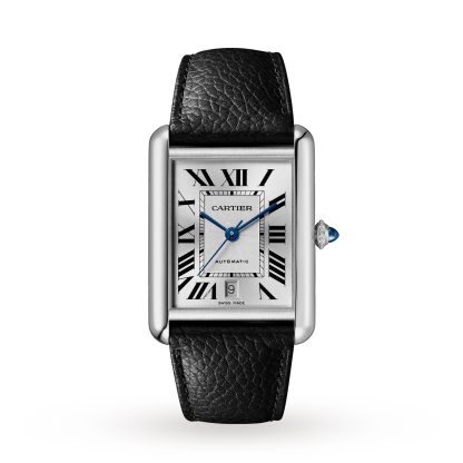 hurtowy luksus Cartier Tank Must Extra-Large Model Automatyczny Ruch Stal Skóra Cielęca WSTA0040