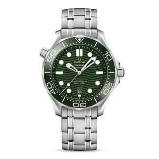 hurtowy luksus Omega Seamaster Diver 300m Co-Axial Master Chronometer 42mm Zegarek męski Zielony Stal nierdzewna O21030422010001