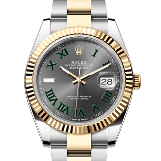 hurtowy luksus Rolex Datejust 41 Stal ostrygowa i żółte złoto M126333-0019