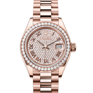 hurtowy luksus Rolex Lady-Datejust Everose złoto i diamenty M279135RBR-0021