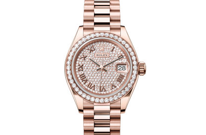 hurtowy luksus Rolex Lady-Datejust Everose złoto i diamenty M279135RBR-0021