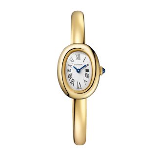 hurtowy luksus Zegarek Cartier Baignoire De Cartier Mini Model Mechanizm kwarcowy 18-karatowe żółte złoto Żółte złoto WGBA0035