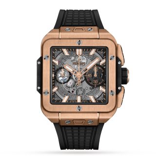 hurtowy luksus Zegarek męski Hublot Square Bang Unico King Gold 42 mm Rubber 821.OX.0180.RX