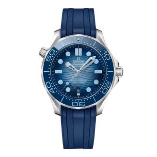 hurtowy projektant Omega Seamaster Diver 300M Co-Axial Master Chronometer 42mm Summer Blue Rubber O21032422003002