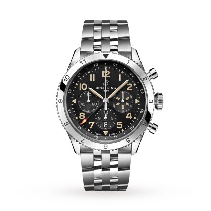 kupić luksus Breitling Super AVI B04 Chronograph GMT 46 P-51 Mustang Watch Stal szlachetna AB04453A1B1A1