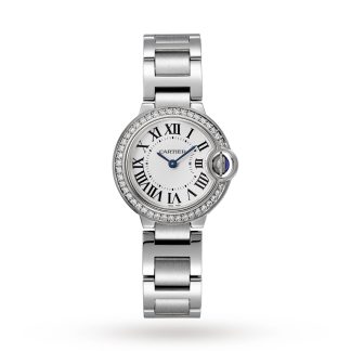 kupić luksus Cartier Ballon Bleu De Cartier Zegarek 28mm Mechanizm kwarcowy Stal Diamenty Stal W4BB0015