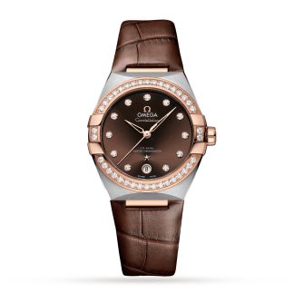 kupić luksus Omega Constellation 36mm Zegarek damski Aligator O13128362063001