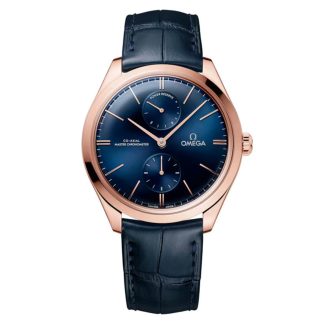 kupić luksus Omega De Ville Tresor 40mm Zegarek męski Navy 18ct Rose Gold O43553402203001