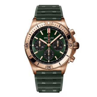 kupić projektanta Breitling Chronomat B01 Chronograph 42mm Zegarek męski Zielona guma RB0134101L1S1