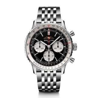 kupić projektanta Breitling Navitimer B01 Chronograph 43 Czarny zegarek ze stali nierdzewnej AB0138211B1A1