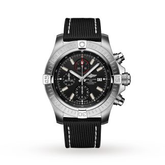 kupić projektanta Breitling Super Avenger Chronograph 48 Zegarek na skórzanym pasku ze stali nierdzewnej A13375101B1X2