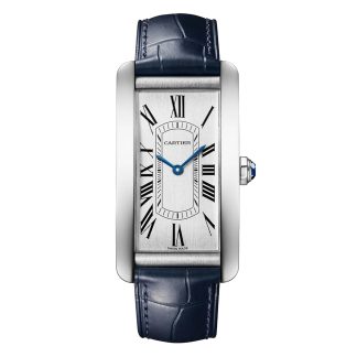 kupić projektanta Cartier Tank Américaine Zegarek Duży Model Automatyczny Mechanizm Stal Skóra Aligator WSTA0083