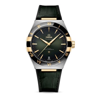 kupić projektanta Omega Constellation Co-Axial Master Chronometer 41mm Zegarek męski Zielona skóra O13123412110001