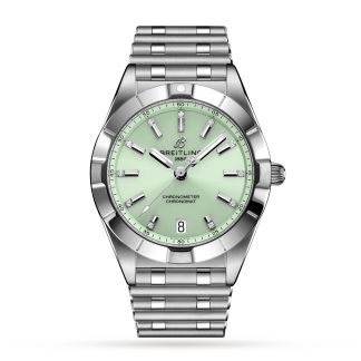 luksus wysokiej jakości Breitling Chronomat 32 Stainless Steel Mint Green Zegarek ze stali nierdzewnej A77310101L1A1