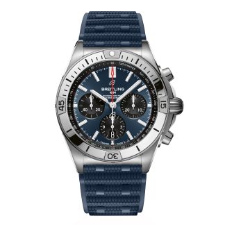 luksus wysokiej jakości Breitling Chronomat B01 Chronograph 42mm Zegarek męski Niebieski Kauczuk AB0134101C1S1