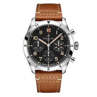 luksus wysokiej jakości Breitling Classic AVI Chronograph 42 P-51 Mustang Zegarek na skórzanym pasku Skóra cielęca A233803A1B1X1