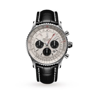 luksus wysokiej jakości Breitling Navitimer B03 Chronograph Rattrapante 45 Zegarek ze skóry krokodyla AB0311211G1P1