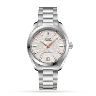 luksusowa replika Omega Seamaster Aqua Terra Co-Axial Master Chronometer 34mm Zegarek damski Stal nierdzewna O22010342002001