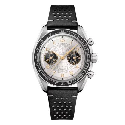 luksusowa replika Omega Speedmaster Chronoscope Paris 2024 Olympics 43mm Zegarek męski Skóra cielęca O52232435102001