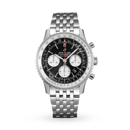 moda luksusowa Breitling Navitimer B01 Chronograph 43 Zegarek ze stali nierdzewnej Stal nierdzewna AB0121211B1A1