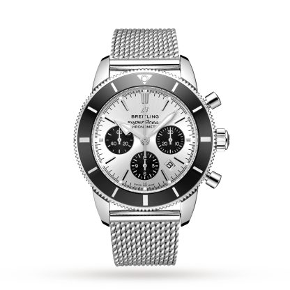 moda luksusowa Breitling Superocean Heritage B01 Chronograph 44 Zegarek ze stali nierdzewnej Stal nierdzewna AB0162121G1A1