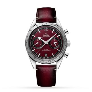 moda luksusowa Omega Speedmaster 57 Co-Axial Master Chronometer Chronograph 40.5mm Zegarek męski Czerwona skóra O33212415111001