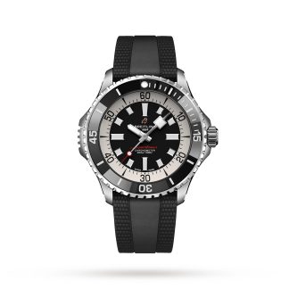 podrobiony projektant Breitling Superocean Automatic 46 Zegarek z gumowym paskiem ze stali nierdzewnej Guma A17378211B1S1