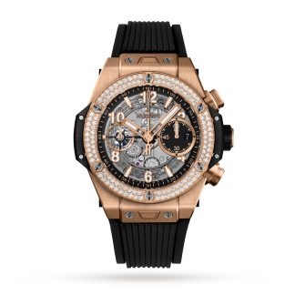 podrobiony projektant Hublot Big Bang Unico King Gold Diamonds 42mm Rubber 441.OX.1181.RX.1104