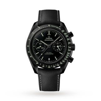 podrobiony projektant Omega Dark Side Of The Moon Co-Axail Chronograph Pitch Black 44.25mm Zegarek męski Skóra O31192445101004