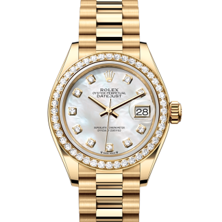 podrobiony projektant Rolex Lady-Datejust żółte złoto i diamenty M279138RBR-0015