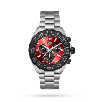 podrobiony projektant TAG Heuer Formula 1 Quartz Chronograph 200M 43mm Zegarek męski Czerwony Stal nierdzewna CAZ101AN.BA0842