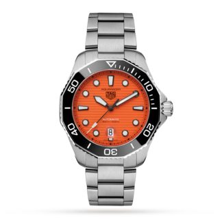 podróbka nadgarstka TAG Heuer Aquaracer Professional 300 43mm Orange Diver Zegarek męski ze stali szlachetnej WBP201F.BA0632