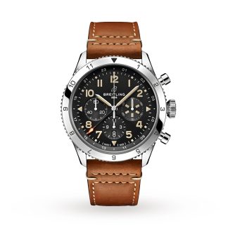 podróbki luksusu Breitling Super AVI B04 Chronograph GMT 46 P-51 Mustang Watch Leather AB04453A1B1X1