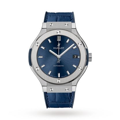 projektant gorąca sprzedaż Hublot Classic Fusion Blue Titanium 38mm Leather 565.NX.7170.LR