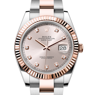 projektant gorącej sprzedaży Rolex Datejust 41 Oystersteel i Everose Gold M126331-0007