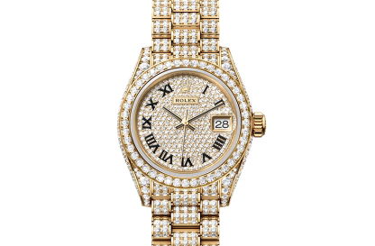 projektant gorącej sprzedaży Rolex Lady-Datejust żółte złoto i diamenty M279458RBR-0001