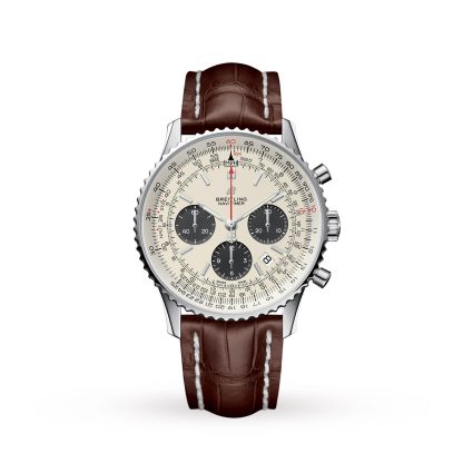 projektant mody Breitling Navitimer 1 B01 Chronograph Zegarek męski Aligator AB0121211G1P1