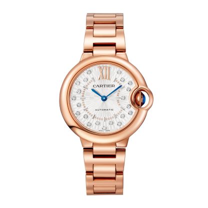 projektant mody Cartier Ballon Bleu De Cartier Zegarek 33mm Samonakręcający się Mechaniczny Mechanizm Różowe Złoto Różowe Złoto WGBB0054