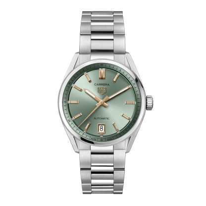 projektant mody TAG Heuer Carrera Date 36mm Zegarek Unisex Zielony Stal Nierdzewna WBN2312.BA0001