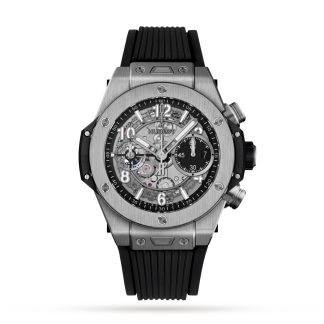 projektant mody Zegarek męski Hublot Big Bang Unico Titanium 42 mm Rubber 441.NX.1171.RX