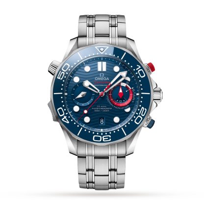 projektant wysokiej jakości Omega Seamaster Diver Co-Axial Master Chronometer Chronograph 44mm Zegarek męski Stal nierdzewna O21030445103002