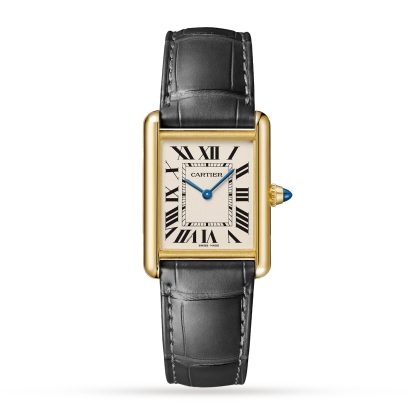 projektant wysokiej jakości Zegarek Cartier Tank Louis Cartier Duży model Mechanizm kwarcowy Żółte złoto Aligator WGTA0067