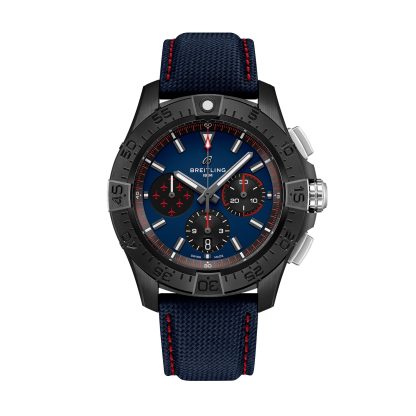 replika projektanta Breitling Avenger B01 Chronograph Red Arrows 44mm Zegarek męski Niebieska skóra cielęca SB01475A1C1X1