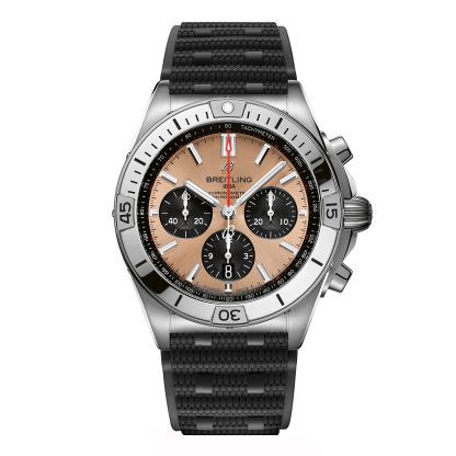 replika projektanta Breitling Chronomat B01 Chronograph 42mm Zegarek męski Miedź Guma AB0134101K1S1