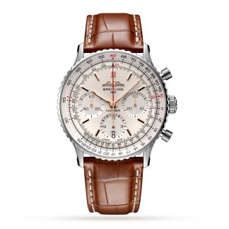 replika projektanta Breitling Navitimer B01 Chronograph 41 Zegarek ze stali nierdzewnej Aligator AB0139211G1P1