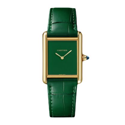 replika projektanta Zegarek Cartier Tank Louis Cartier duży model Mechanizm produkcji z ręcznym nakręcaniem. Aligator WGTA0191