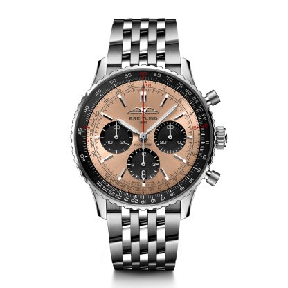 tani luksus Breitling Navitimer B01 Chronograph 43 Zegarek ze stali szlachetnej Stal szlachetna AB0138241K1A1