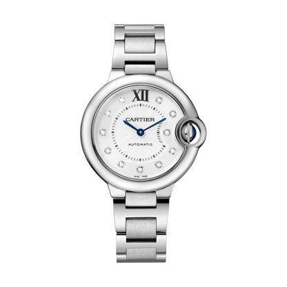 tani luksus Cartier Ballon Bleu De Cartier Zegarek 33mm Automatyczny Mechanizm Stal Diamenty Stal W4BB0021