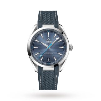 tani luksus Omega Seamaster Aqua Terra 150M Mens Blue Dial 41mm Automatyczny zegarek współosiowy Guma O22012412103002